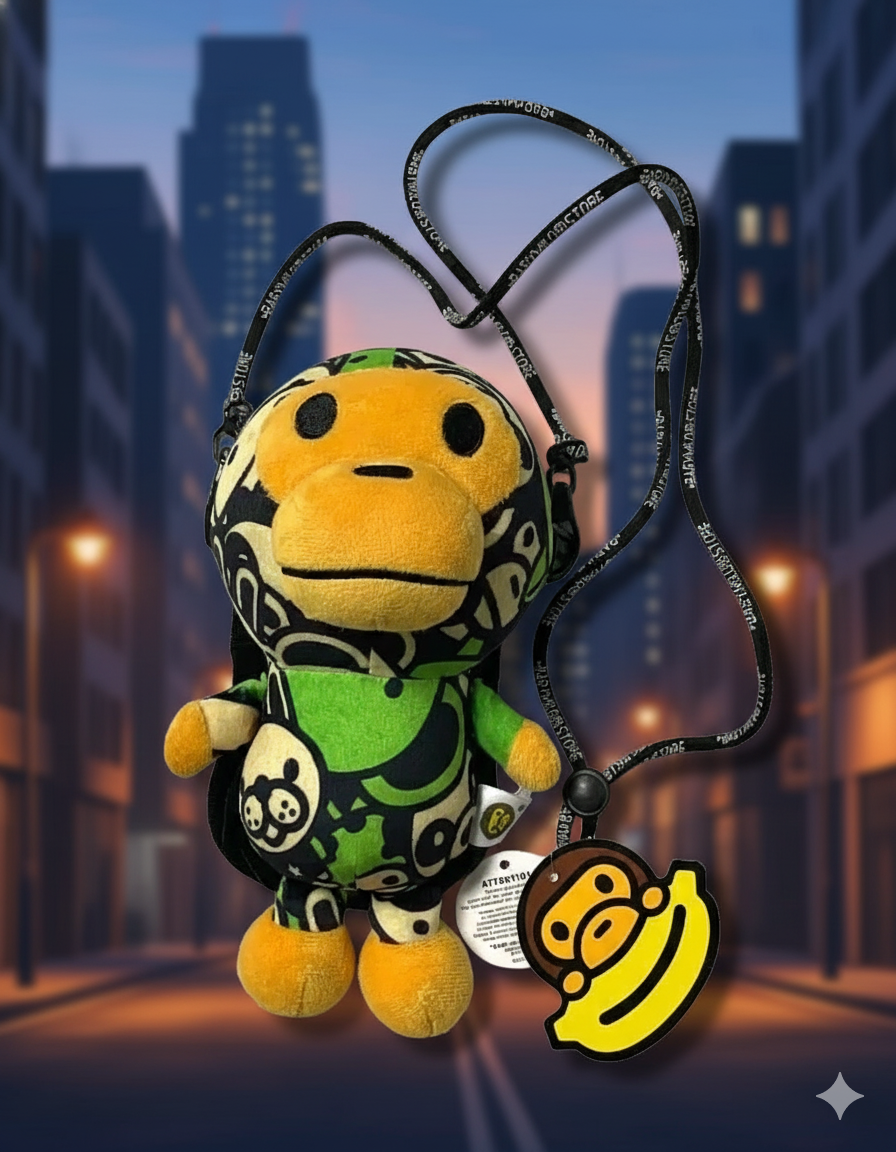 BAPE Baby Milo Camo Plush Crossbody Bag Monkey NWT | eBay