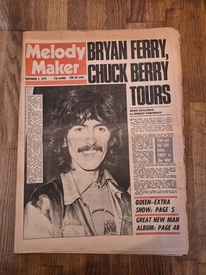 Melody Maker George Harrison Queen Bowie 2nd November 1974