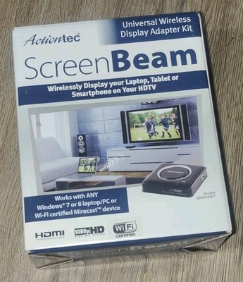 ACTIONTEC SCREENBEAM UNIVERSAL WIRELESS DISPLAY ADAPTER KIT SBW100A SBT100U NOB