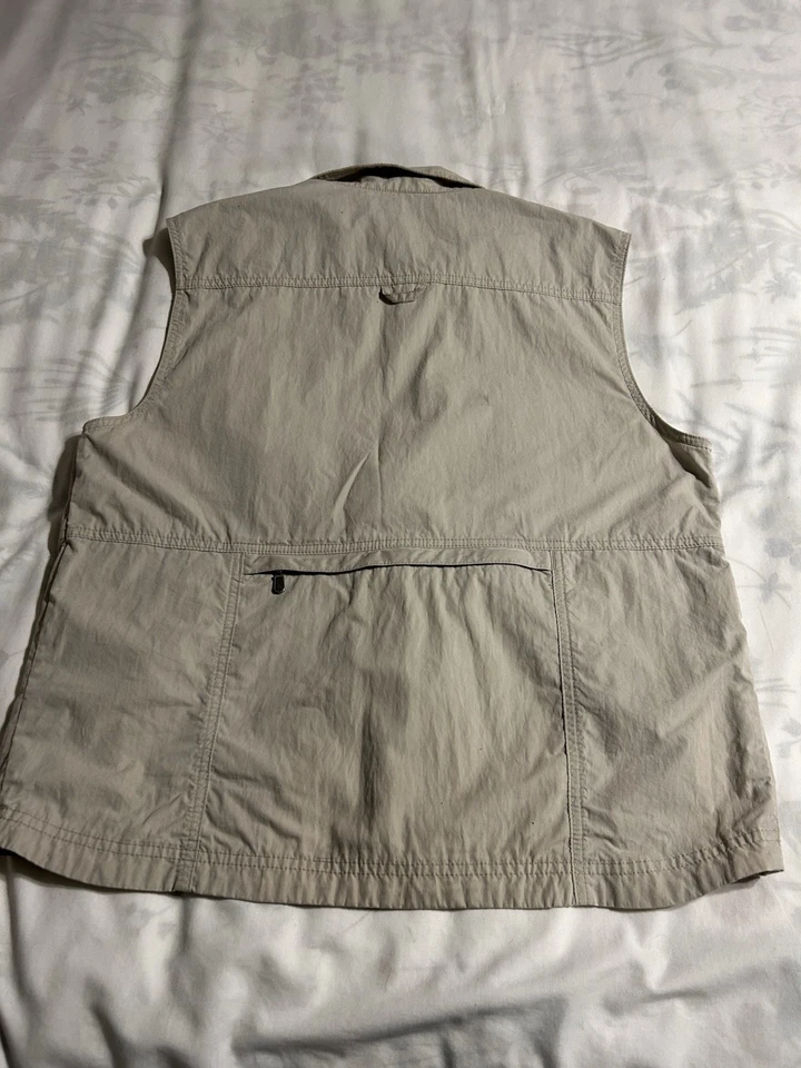 Chaleco de caza de pesca Eddie Bauer de colección para hombre cremallera mediana exterior carga utilitaria Foto 2 de 4