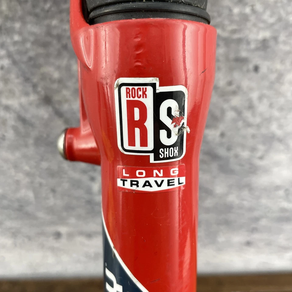 Vintage Rock Shox Judy XC Long Travel Fork 1 1/8 Threadless Disc 90s MTB Red - Image 3 of 4