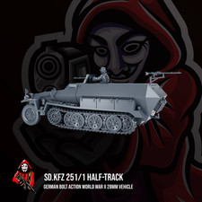 German Sd.kfz 251/1 Half-Track Bolt Action World War II 28mm Wargaming