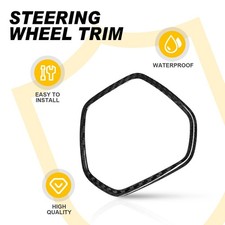 Carbon Fiber interior Steering Wheel Cover Trim ABS for 2020-2025 Corvette C8