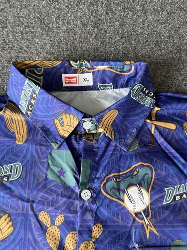 vintage diamondbacks shirt mens XL budweiser collar 25th anniversary baseball - Picture 3 of 5