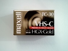 Maxell TC-30 VHS-C HGX-Gold Camcorder Videocassette Premium High Grade Vintage