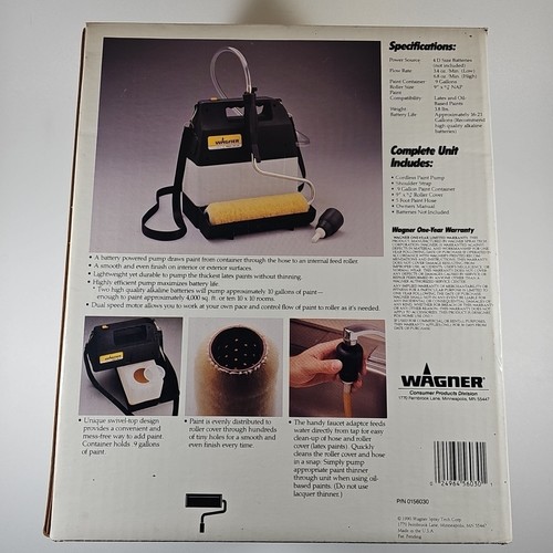 Sistema de bomba de pintura inalámbrica WAGNER Power Roller modelo #0156030 completo - nuevo en stock - Imagen 2 de 4