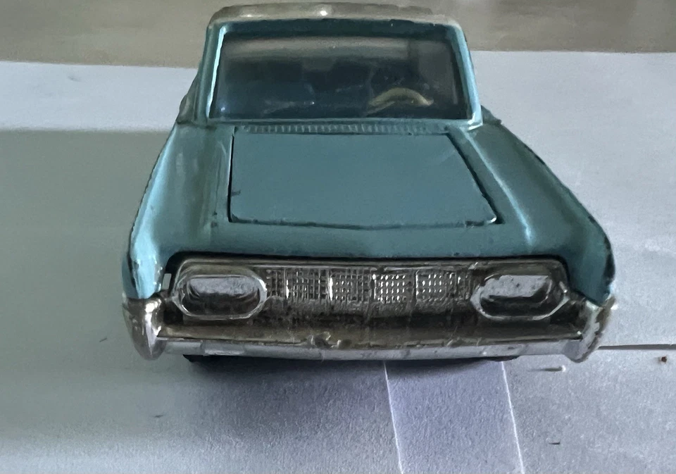 Lincoln Continental vintage 1964 Dinky Toys Meccano diecast escala 1/43 azul Foto 2 de 4