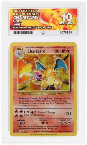 ACE Perfect 10 Charizard Holo Classic Collection 003/034 Ace Label Graded