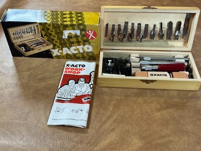 VINTAGE  X-ACTO HOBBY TOOLS SET #86 BOXED 1970's the Crafter Tool Set