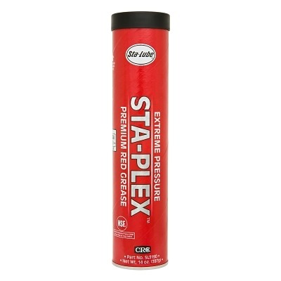 Sta-Plex  Grease, 14 oz, Cartridge Pack of 10 CRC SL3190 Red 72213319002