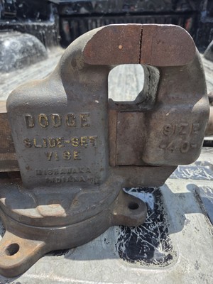 Wow Rare Dodge Slide Set Vise Made Mishawaka Indian Size 40 4inch