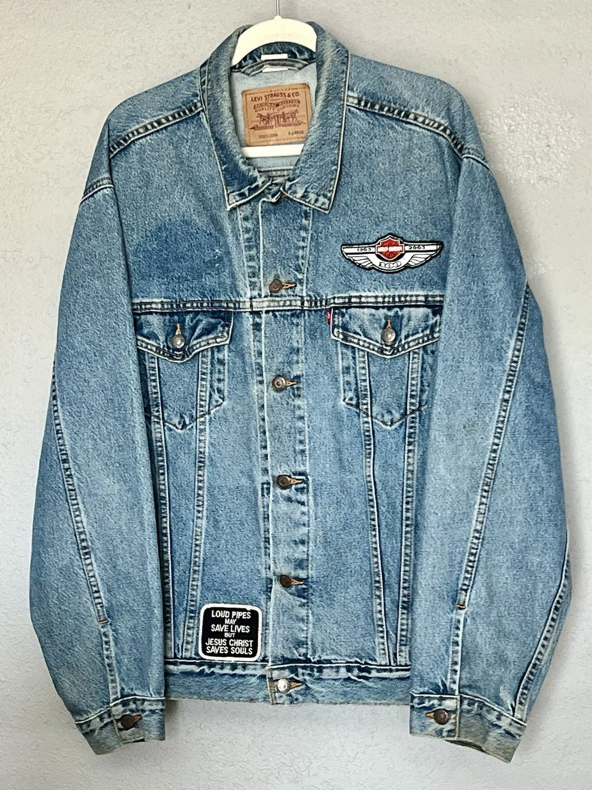 Levi's Men's XL Trucker Jacket Long Sleeve Skyline Medium Wash Standard Fit