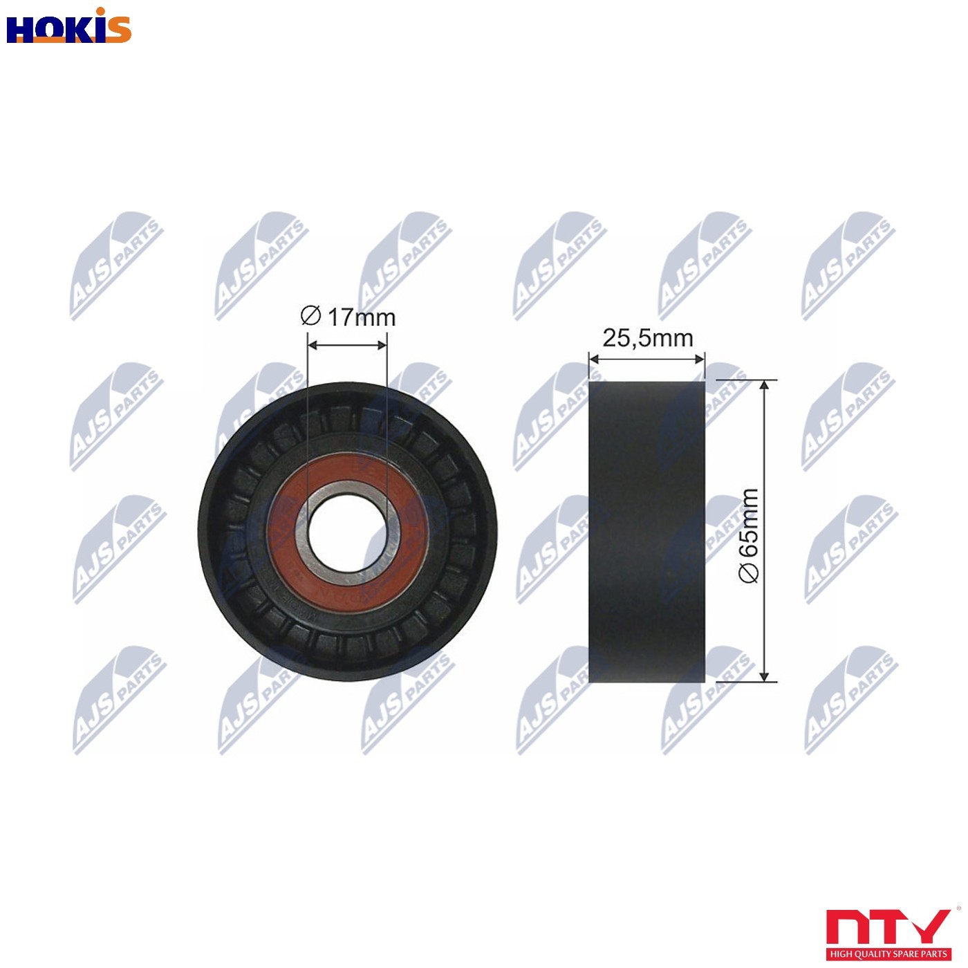 TENSIONER PULLEY VRIBBED BELT RNK-CT-012 FOR PEUGEOT EXPERT/Van 206/SW/CC 307