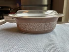 New ListingVintage Pyrex Woodland Brown Floral Casserole Dish With Lid 043 1.5 Qt