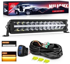 Nilight 16 Inch LED Light Bar with Amber DRL 120W Flood Spot Combo Offroad Light