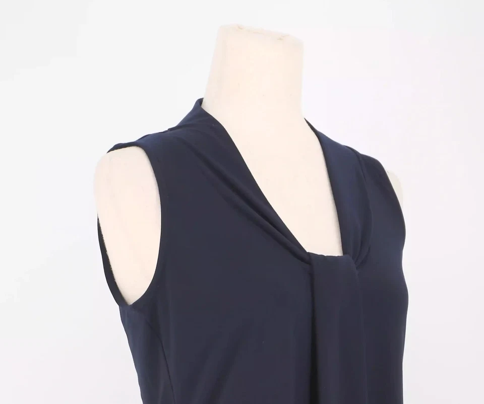 NUEVO CON ETIQUETAS JOSEPH RIBKOFF Top sin mangas en azul marino oscuro talla EE. UU. 4 Foto 3 de 4