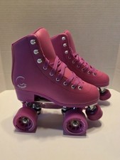 C Seven C7 Skates Dark Magic Moon Rose Quad Roller Skates Size 4 Vegan Leather