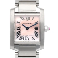 CARTIER Tank francaise SM Watches 2384 Stainless Steel Pink shell used