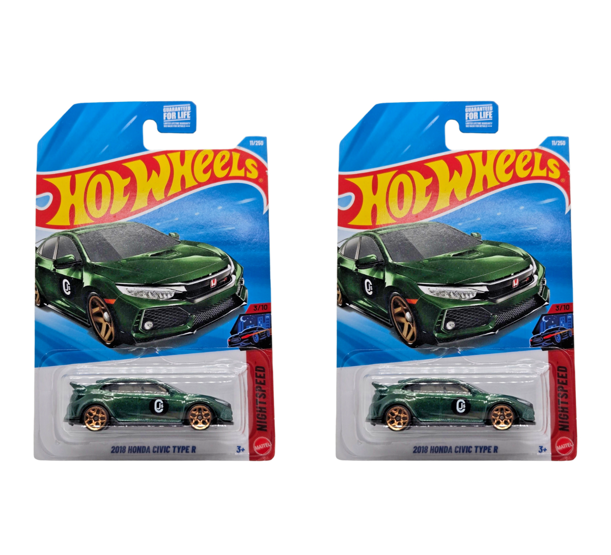 2026 Hot Wheels 2018 Honda Civic Type R #11 Dark Green JDM - Set