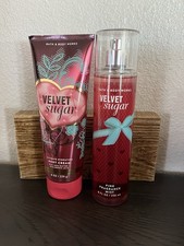 Bath  Body Works Velvet Sugar Body Spray  Mist And Body Cream Set Of 2