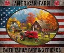 Farmall Patriotic Panel Fabric
