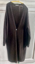 Hochwertiger STEFANEL Strick MANTEL Jacke  Hülle Mohair  lang XL neu