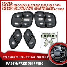 4pcs Control Wheel Switch Buttons For Set 2003-2006 Gmc Yukon Cadillac Escalade