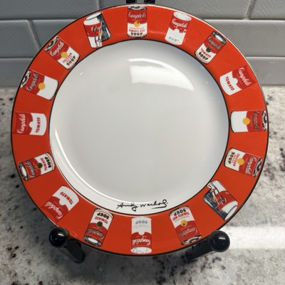 #ad Andy Warhol Campbell#x27;s Soup BLOCK ART 8.25” Dessert Salad Plate $18.00