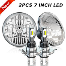Fits Kenworth T2000 Semi-truck 7inch Round Led Headlights High Low Beam Fits Kenworth T2000 Semi-truck 7inch Round Led Headlights High Low Beam