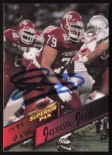1995 Superior Pix Autographs #/6500 Jason James #107 Fresno State Bulldogs