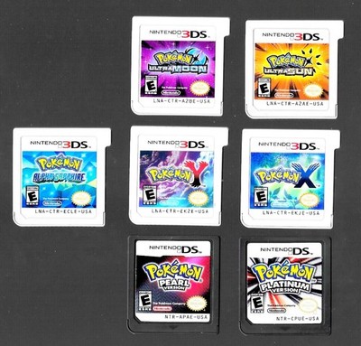 Pokemon Nintendo 3DS GAME LOT Of 7 Cartridges Only Sun Moon Ultra