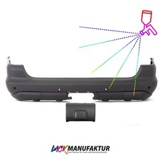NEU & LACKIERT Mercedes M-Klasse W163 Stoßstange Hinten für PDC +Abdeckung 01-05