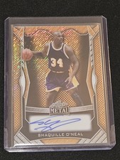 2026 Leaf Metal Shaquille O'Neal Gold Shimmer ON CARD Auto 1/1 Shaq Lakers RARE