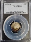 1956 D PCGS MS66 Roosevelt Dime Toned Silver Uncirculated Free Shipping