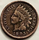 1905 Indian Head Cent Sharp Lower Feather Detail Bold Date Nice Strike BN911