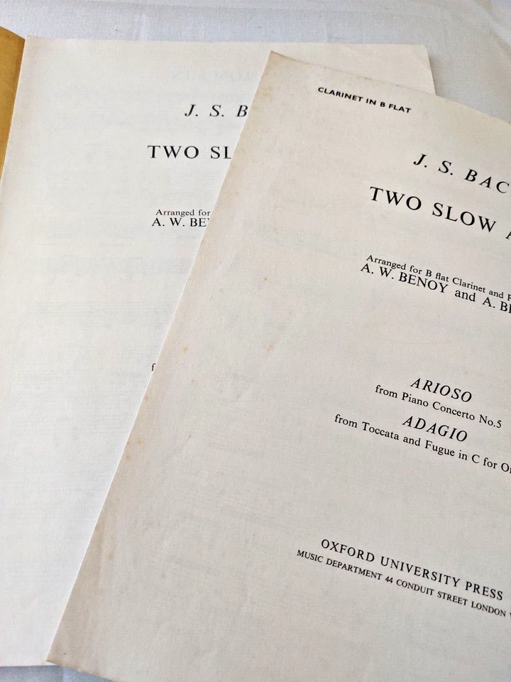 Two Slow Airs by by J S Bach - Oxford University Press Sheet Music 1966 - Image 3 of 4