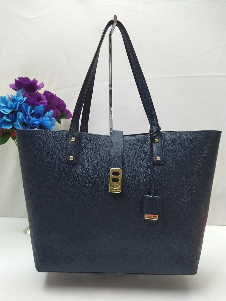 Buy the Michael Kors Women's Navy Blue Shoulder Tote Bag Purse