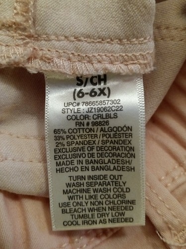 Jordache Girls Super Skinny Jeggings 6-6x Pink 3-Pocket Cotton/Poly/Spandex - Picture 5 of 5