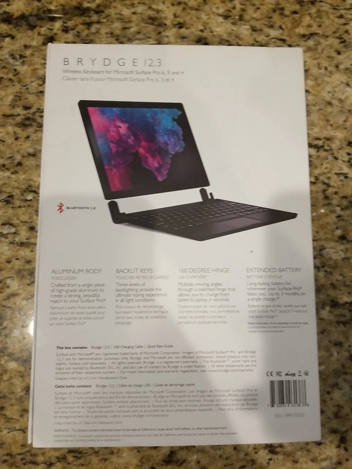 Brydge BRY7002 12.3 Aluminum Keyboard For Microsoft Surface Pro 6 - Image 4 of 4