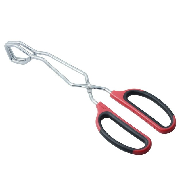 HINMAY Scissor Tongs 11Inch Heavy Duty Stainless Steel Scissor Cooking