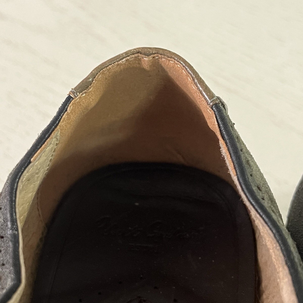 Robert Graham Shoes Mens 10.5 Grey Suede Brogue Wingtip 
