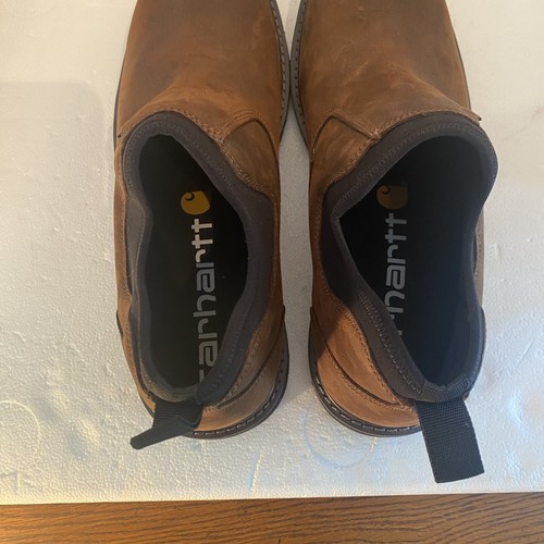 NEW Carhartt Oxford Romeo CMS4190 Men's 14 Wide Brown Waterproof Hard Toe Shoe - Picture 9 of 22