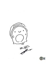 ZHC Zach Hsieh Signed Hand Drawn Sketch Drawing 8.5x11 Original Art Beckett COA ZHC Zach Hsieh Signed Hand Drawn Sketch Drawing 8.5x11 Original Art Beckett COA