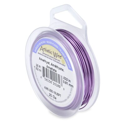  20 Gauge / .81 mm Silver Plated Tarnish Resistant Colored Copper Craft Wire ...