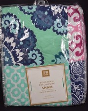 POTTERY BARN TEEN BOHEMIAN PATCHWORK SHAM STANDARD MULTI 66