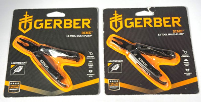 NEW GERBER DIME 12 TOOL MULTI- PLIER BLACK STAINLESS STEEL Lot of 2