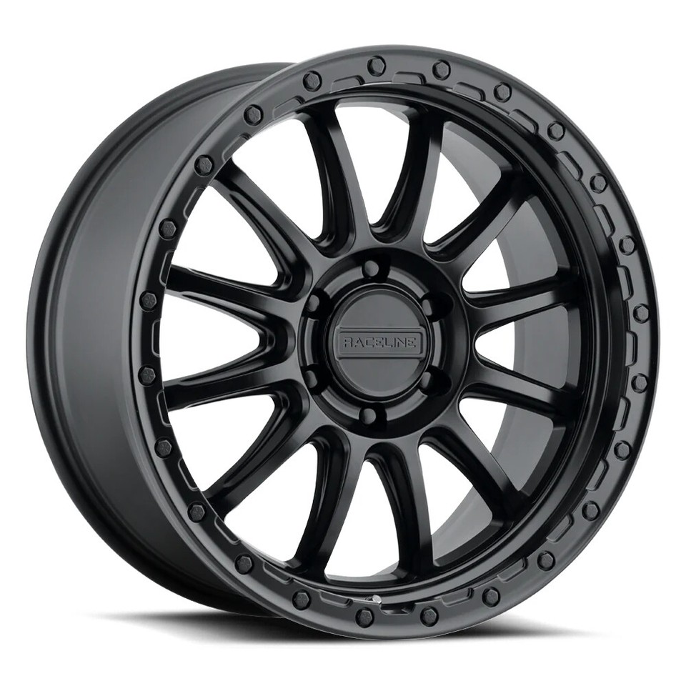 Raceline 960B Alpha 17x8.5 Inch Satin Black Wheel with 6x135 Bolt Pattern and 35mm Offset main image 0