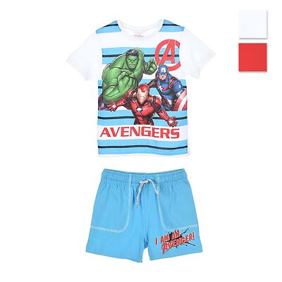 Marvel Avengers Kinder Schlafanzug T-Shirt und Shorts Baumwolle bedruckt 4071
