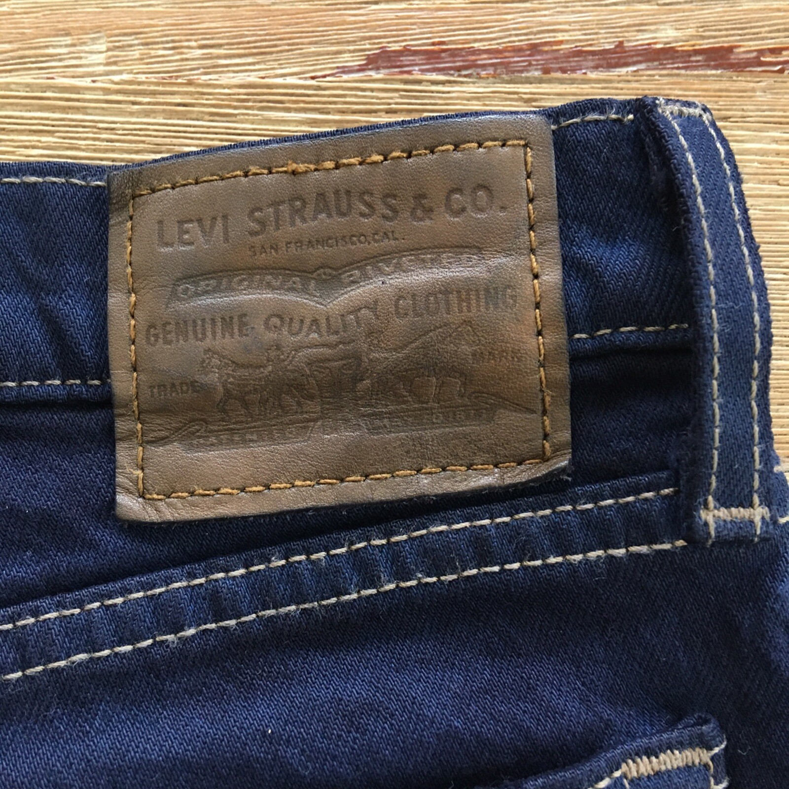 Levis Wedgie Premium Big E Jeans 28 X 26 Distressed Button fly Crop Ankle thumbnail 8