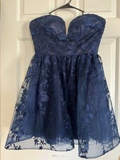  Tiffany Homecomin-Style 27271 Cocktail/Homecoming/Prom Dress-Navy Blue-Size 8. 